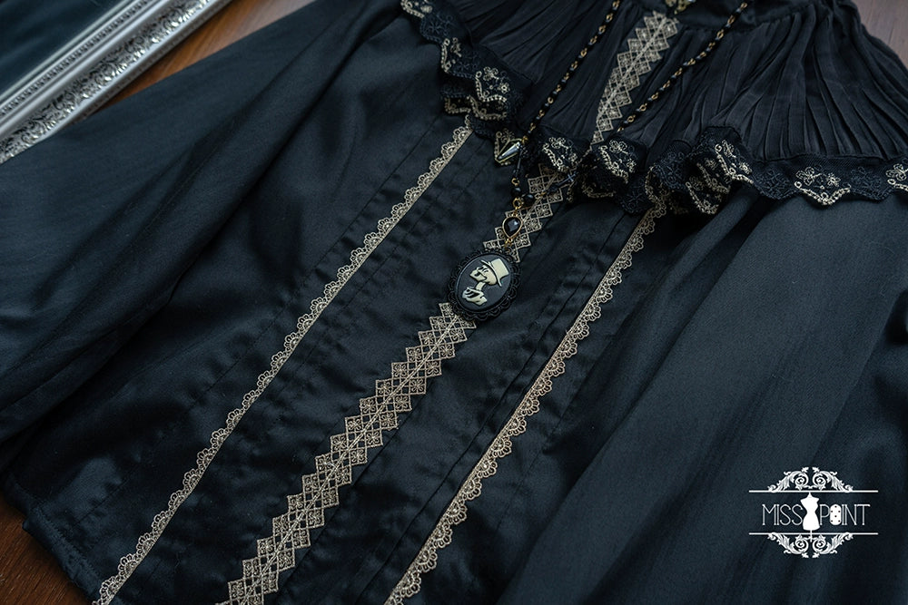 (BFM)Miss Point~Demon Hunting Notes~Elegant Lolita Blouse Ruffled Collar 33612:433928