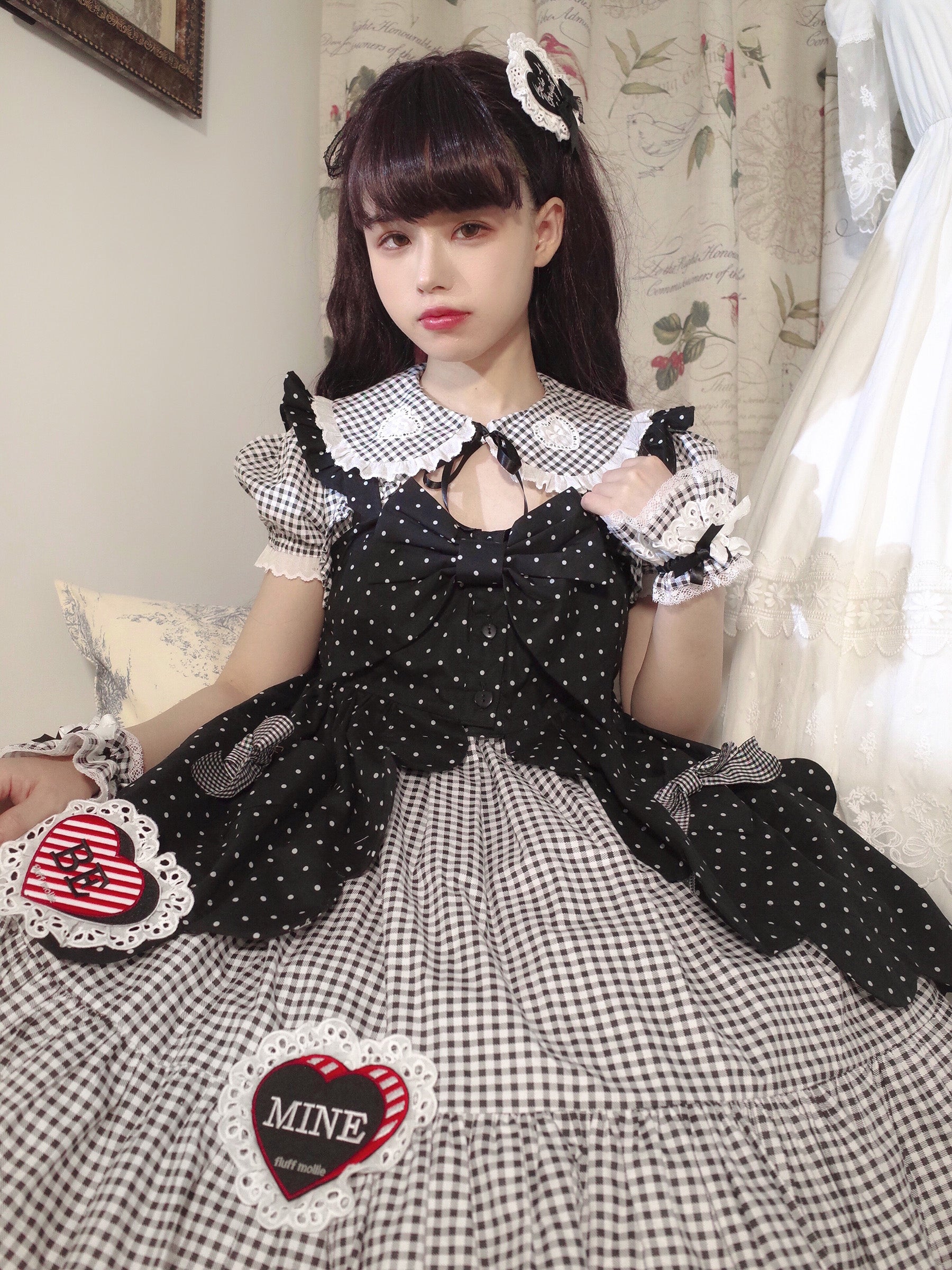 Fluff Mollie~Split Pea Breakfast~Kawaii Lolita Cotton JSK 16742:748946