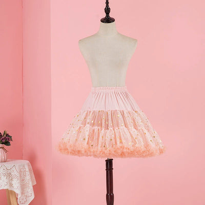 Manyiluo~Sweet Lolita Violent Petticoat Pink Boneless Pannier Free size Pink 