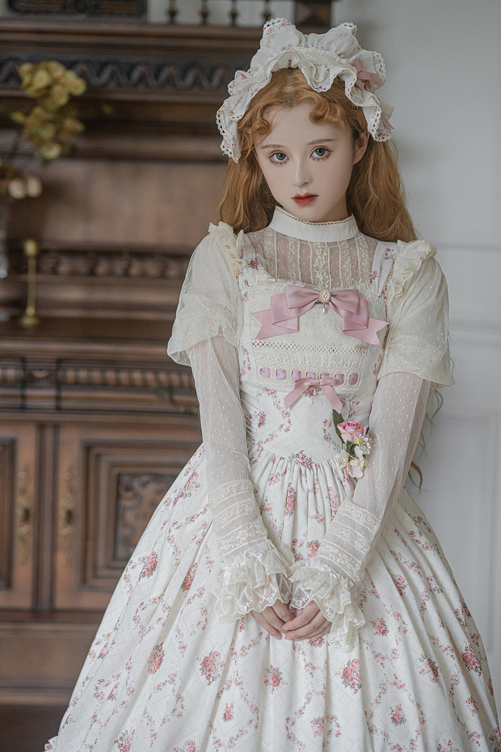 Miss Point - Customized Wood Rose 2.0 Elegant Vintage Jumper Dress