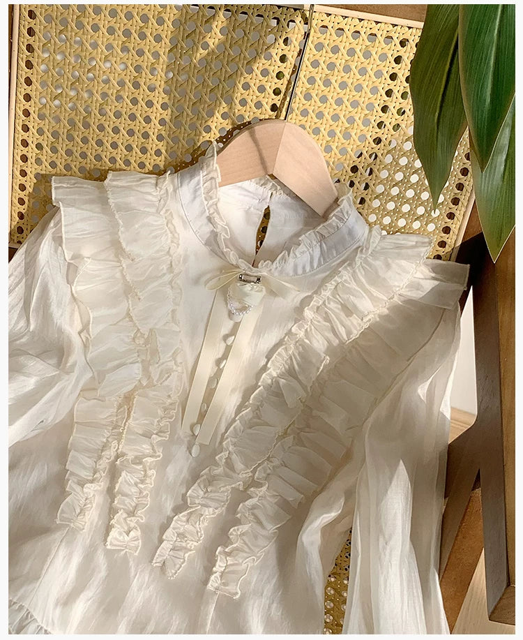 Miss Laura - Versatile Classic Lolita Blouse, Lattern Sleeves 44703:819368