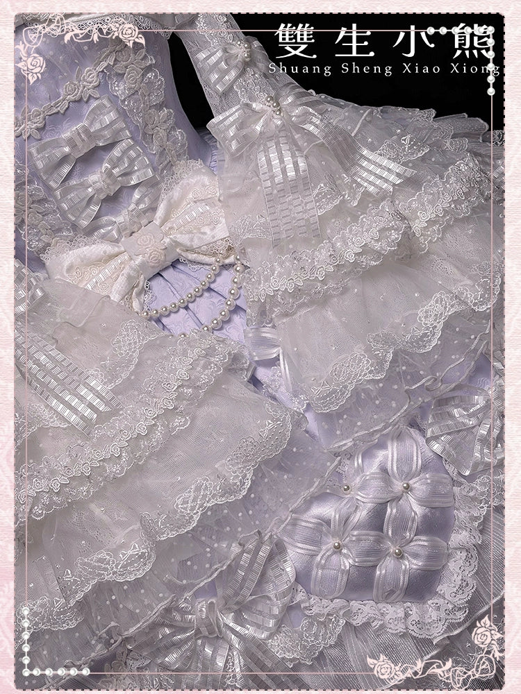 Shuang Sheng Xiao Xiong - Heart of Love - Sweet Lolita Wedding JSK, Bow Details 44306:803256