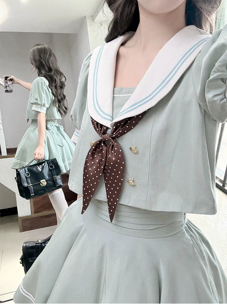 Beleganty - Sea and Wind Separate SP3.0 - Sailor Lolita Puffy Sleeve Blouse 43389:775283