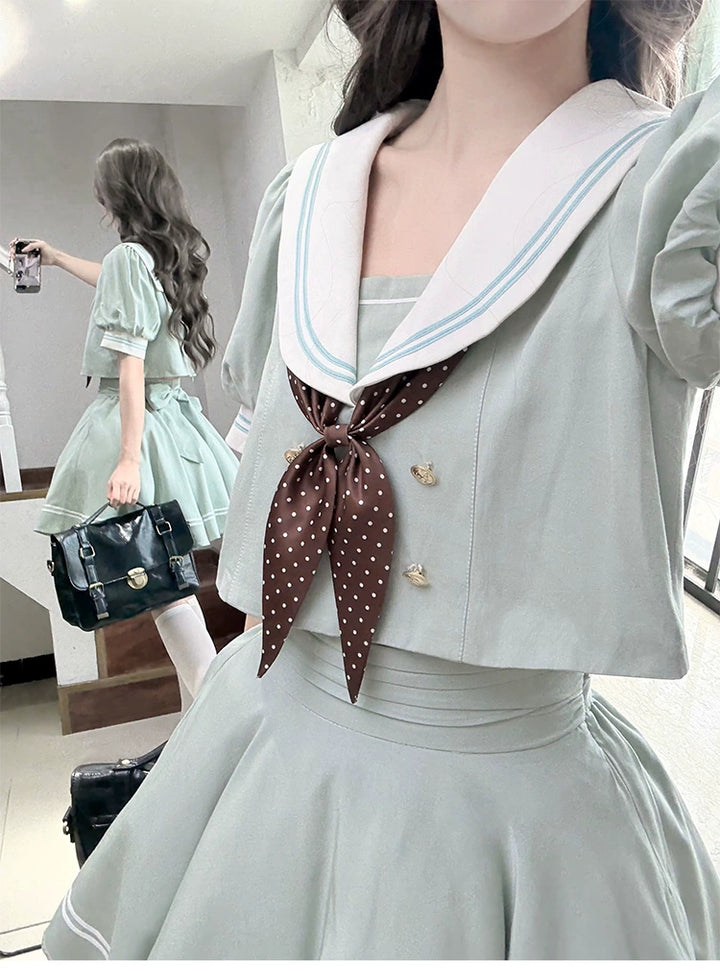 Beleganty - Sea and Wind Separate SP3.0 - Sailor Lolita Puffy Sleeve Blouse 43389:775283