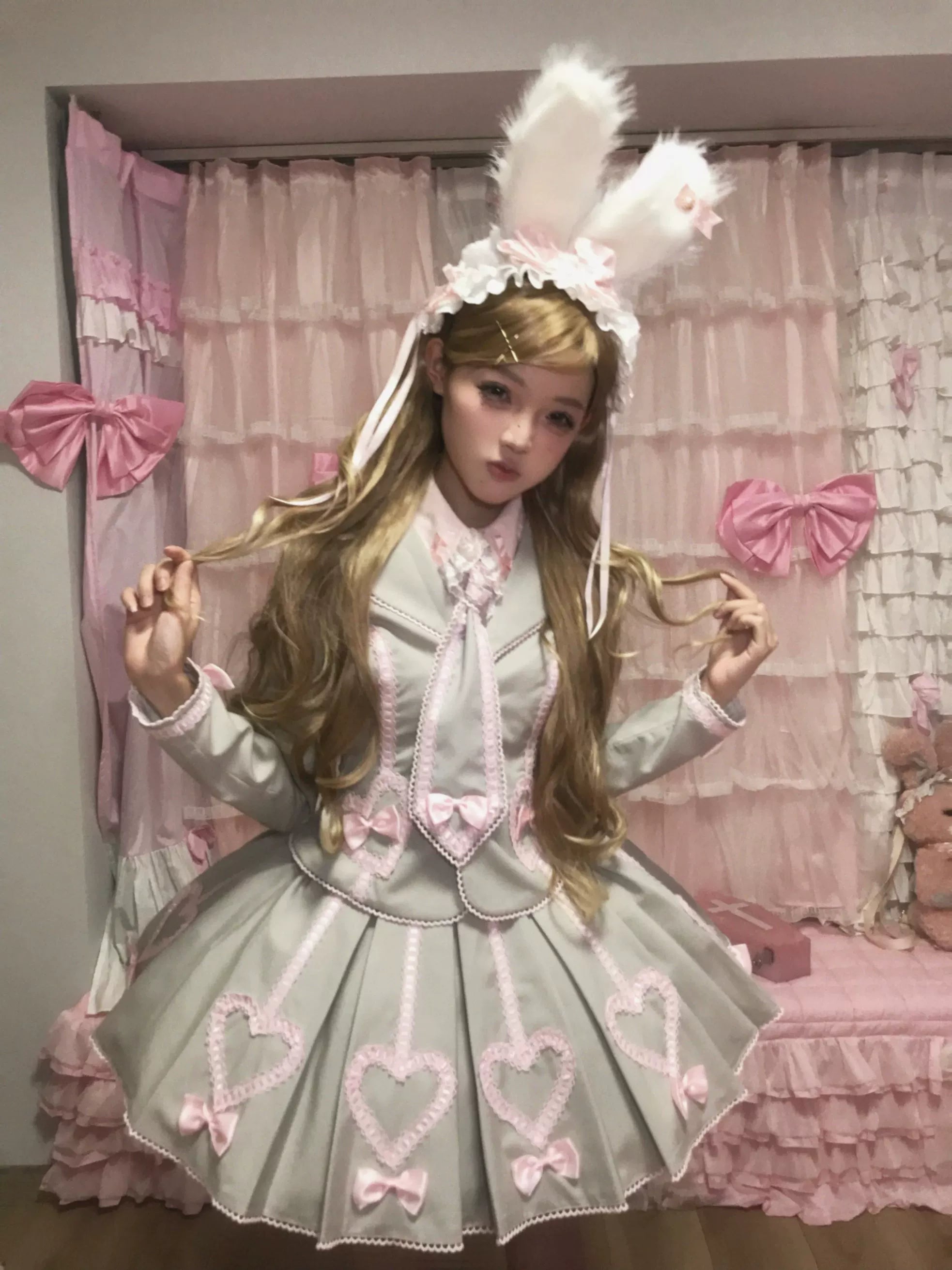 Promise After Class - Old School Lolita Fitted Blazer & Pleated Skirt Set 45492:849824