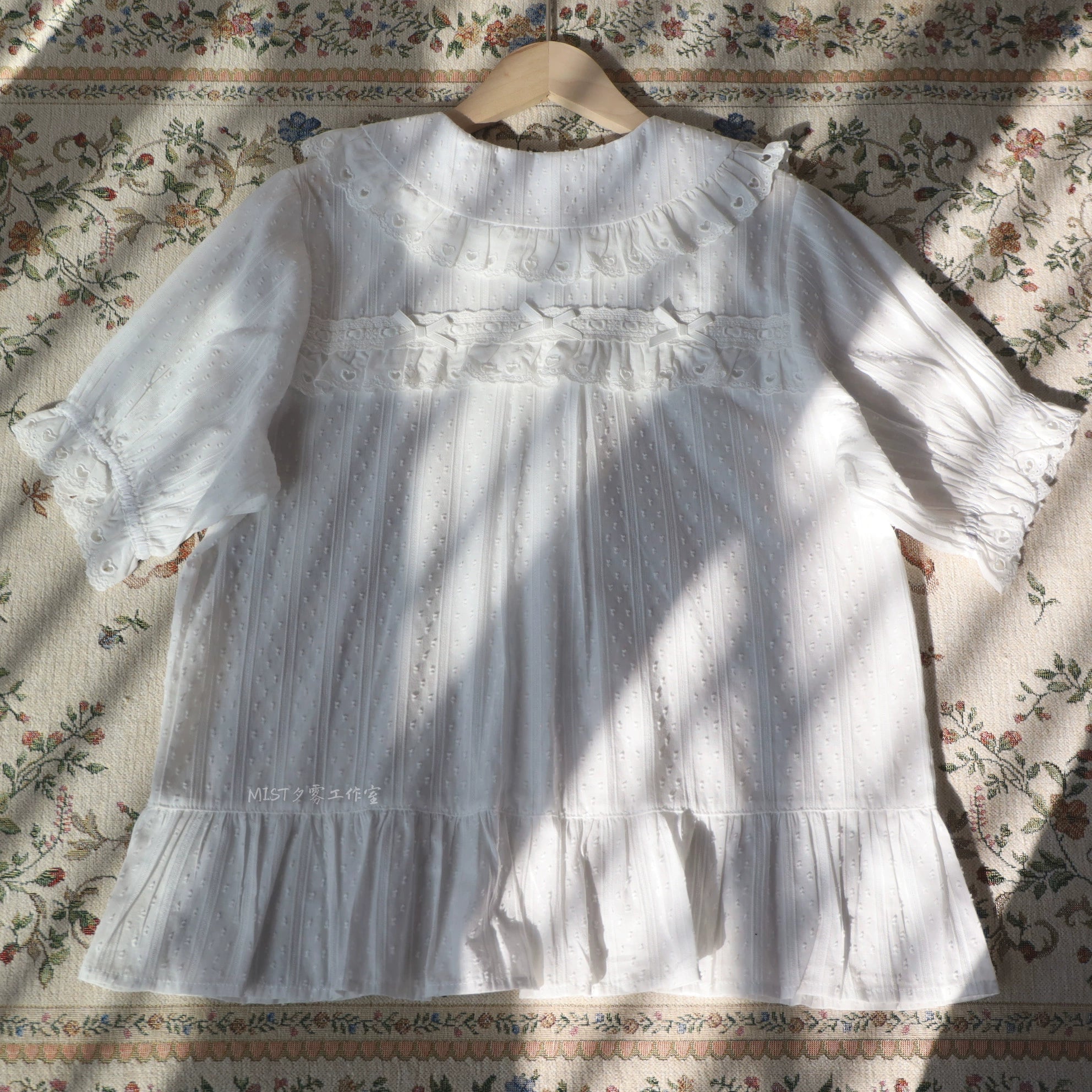 MIST - Cotton Sweet Lolita Blouse, Peter Pan Collar 43527:778120