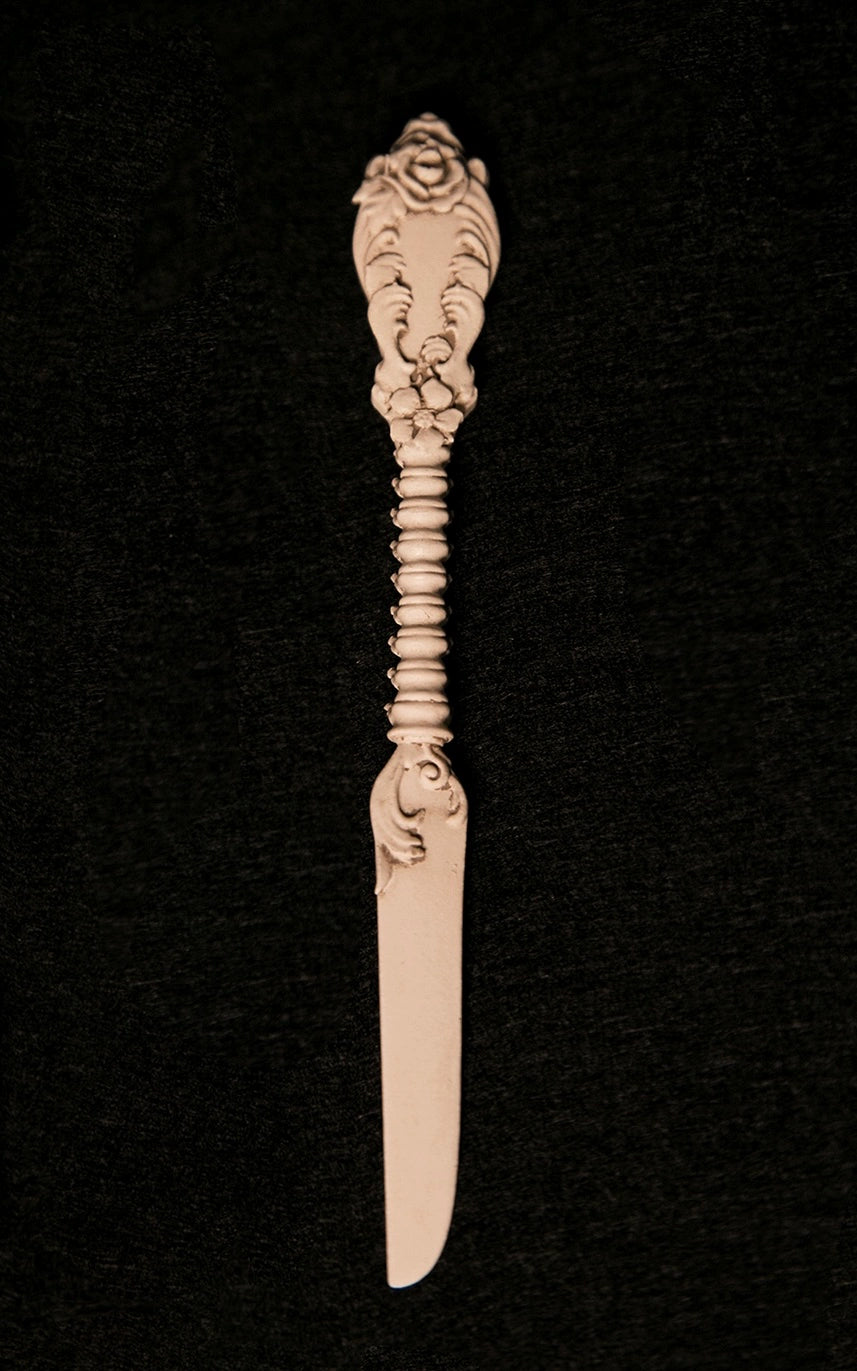 (BFM)MOU~Skeleton Strawberry Series Knife Fork Lolita Accessory old feeling white knife  