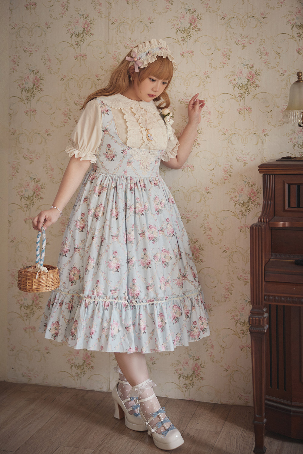 (Buyforme)Miss Point~Happy Summer Elegant Lolita Floral Jumper Skirt   