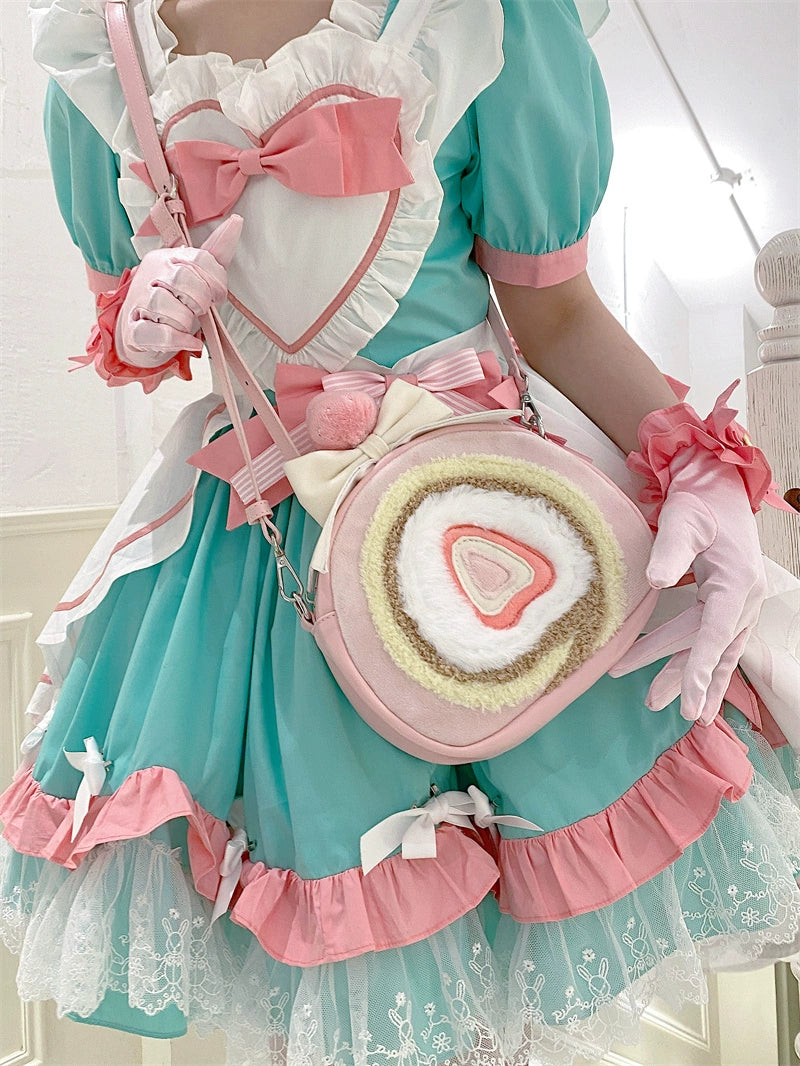 GURURU~Strawberry Cake Roll~Sweet Cute Lolita Shoulder Bag Crossbody Bag