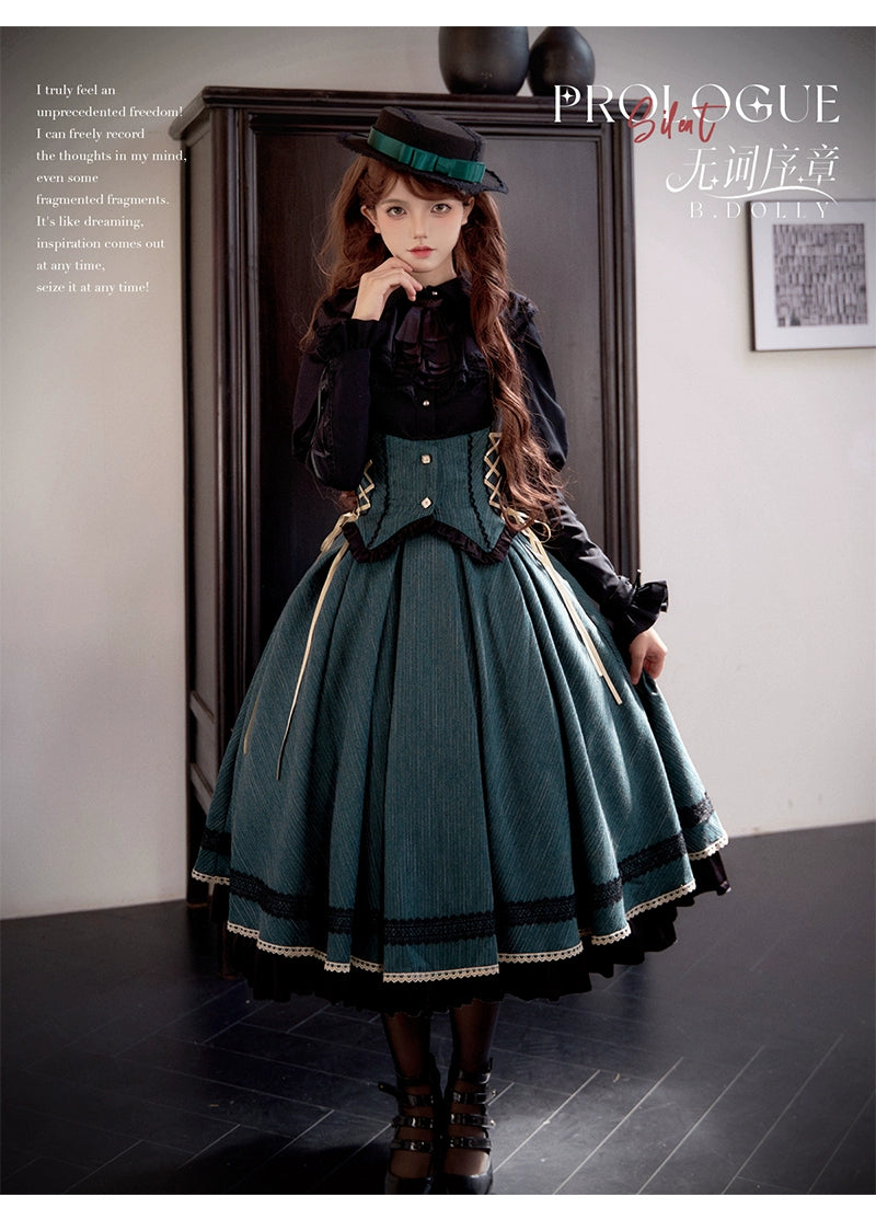 Baduoni~No Word Prologue~Classic Lolita JSK Suit Bust-supporting Dress