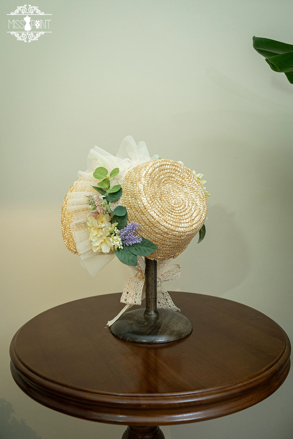 (Buyforme)Miss Point~ Forest Lolita Small Straw Hat Clip KC Accessory   