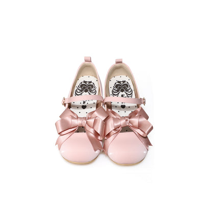 MODO~Beth~Kawaii Lolita Mary Jane Shoes Silk Round Toe 34 Mid heel in pink 