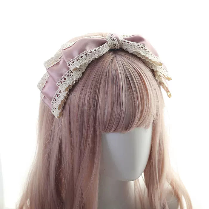 Xiaogui - Sweet Lolita Headdress, Japanese Lace KC Reddish-Brown