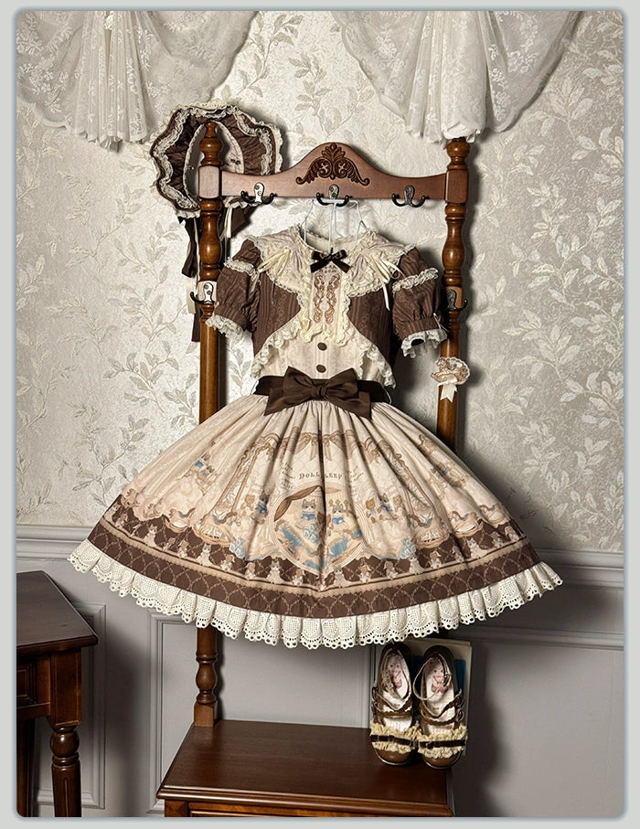 Alice Girl~Sea Salt Fairytale~Sweet Doll-like Lolita OP Animal Printed Lolita Dress 40674:672880