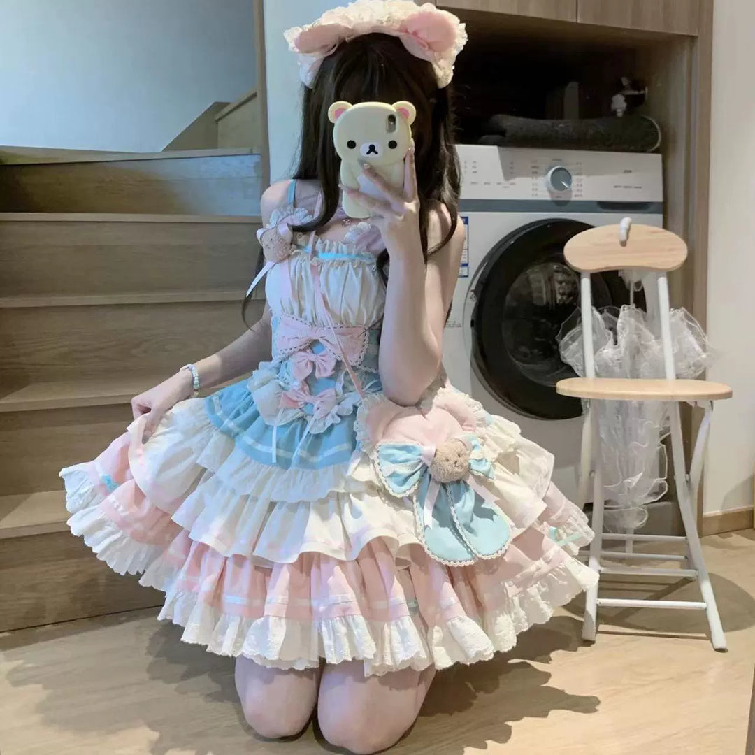 Platycodon House~First Love Bear~Sweet Lolita JSK Dress Idol Lolita Puffy Skirt