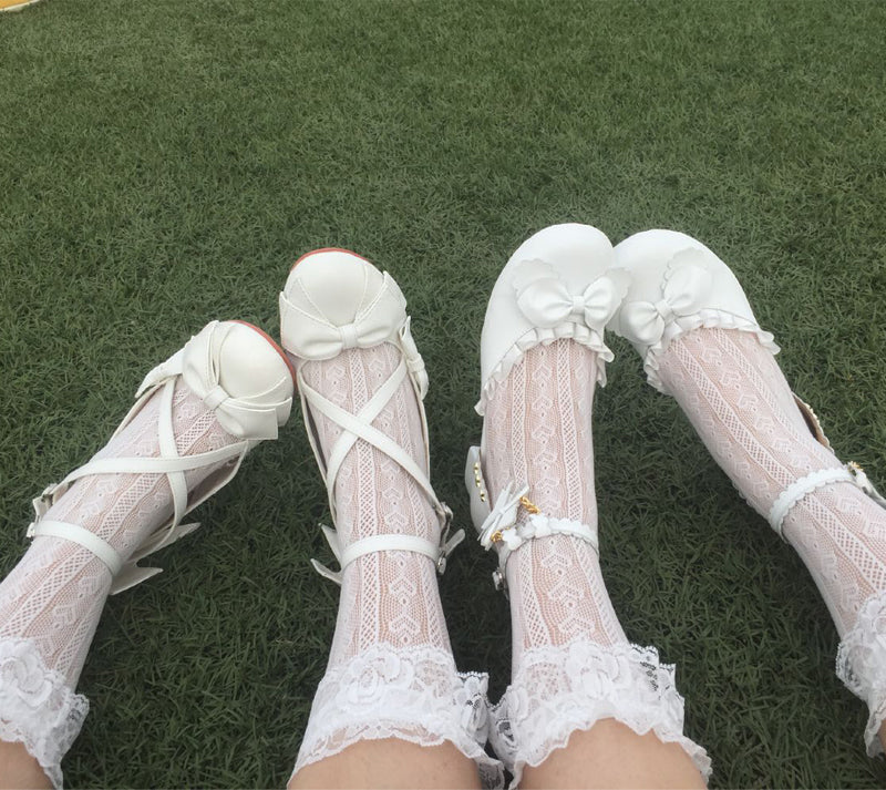 Sosic~Wind Tide Rumors~Cross-Strap Sweet Lolita Handmade Shoes   