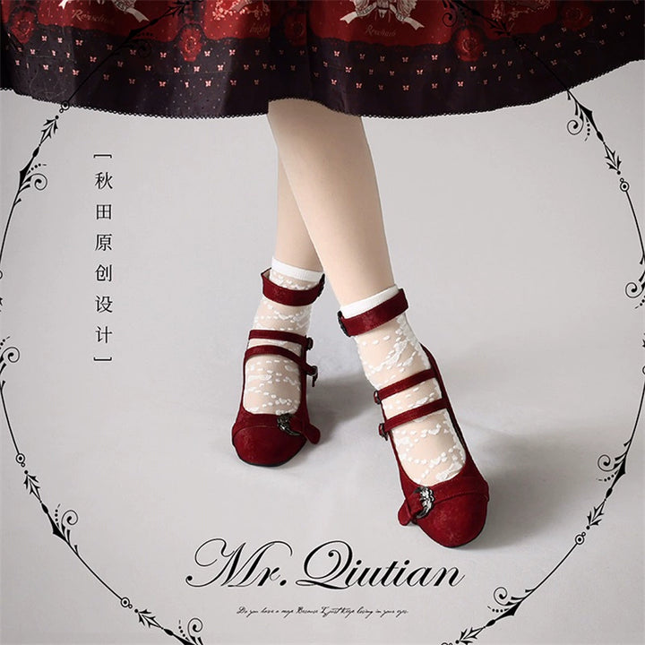 MR.Qiutian~Velia~Elegent Lolita Shoes CLA Thick Heel Shoes   