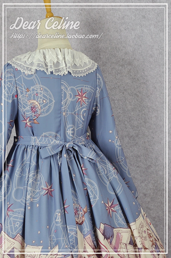 (BFM)Dear Celine~Cat Professor's Magic Class~Daily Lolita OP Dress Long Sleeve Dress   