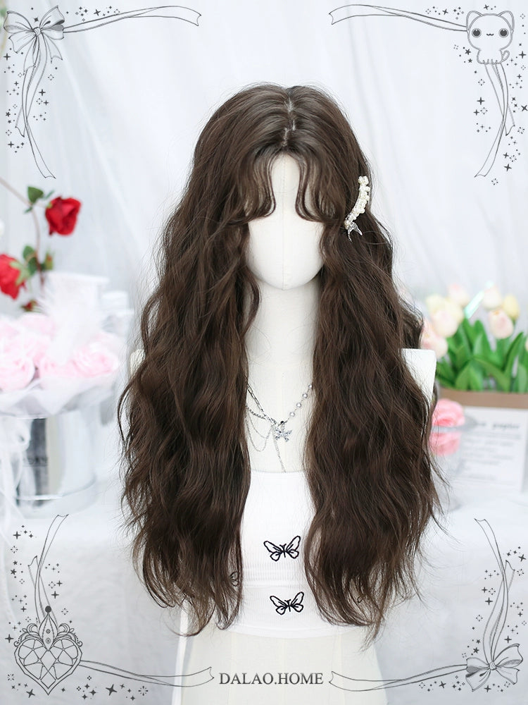 Dalao Home~Fallen~Daily Lolita Wigs Cold brown Long Hair   