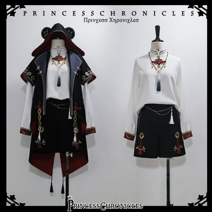 Princess Chronicles~Fortune and Treasure~Chinese Style Ouji Lolita Shorts Set with Cash Coins Details