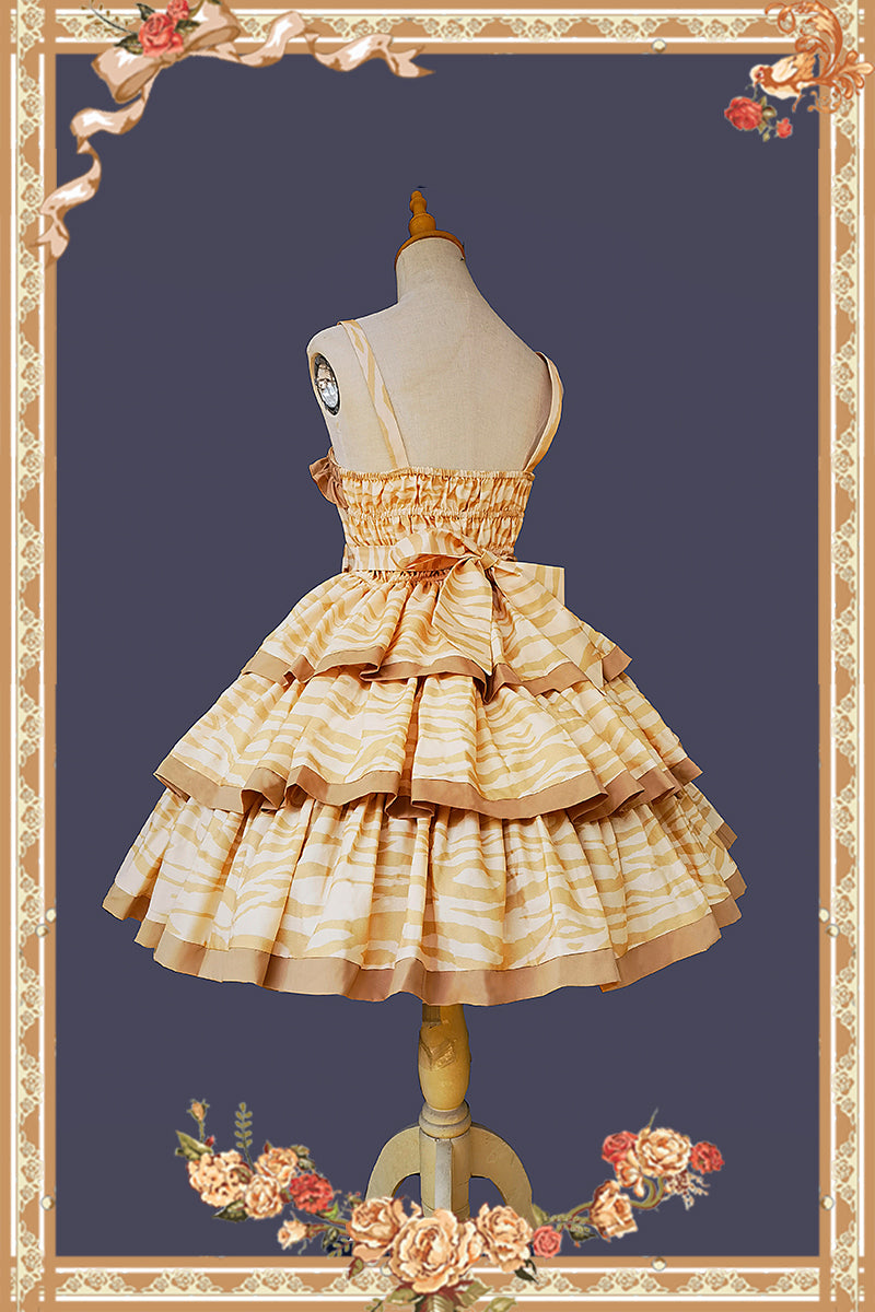 Kawaii Lolita JSK Multi-Color Tiered Ruffles Dress