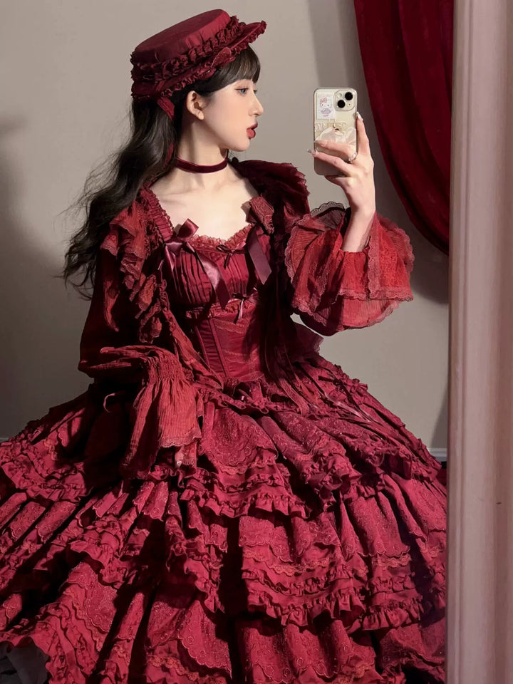 MEEKWIND~Miss Flora~Elegant Lolita Headdress Solid BNT & Choker & Hat