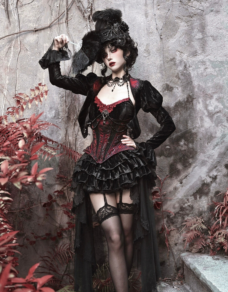 Blood Supply - Duchess - Velvet Gothic Lolita Dress, Corset & Skirt