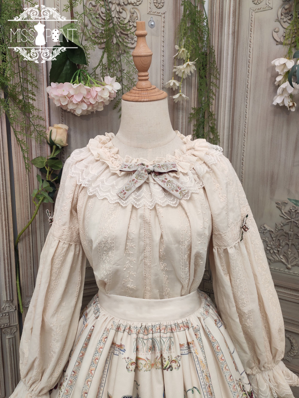 Miss Point~Rich Hymn~Lolita Bavarian Cotton Embroidered Blouse   