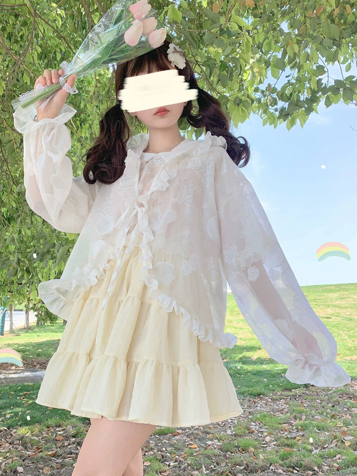 Hanguliang~Summer Daily Lolita Hooded Sheer Sunscreen Cardigan