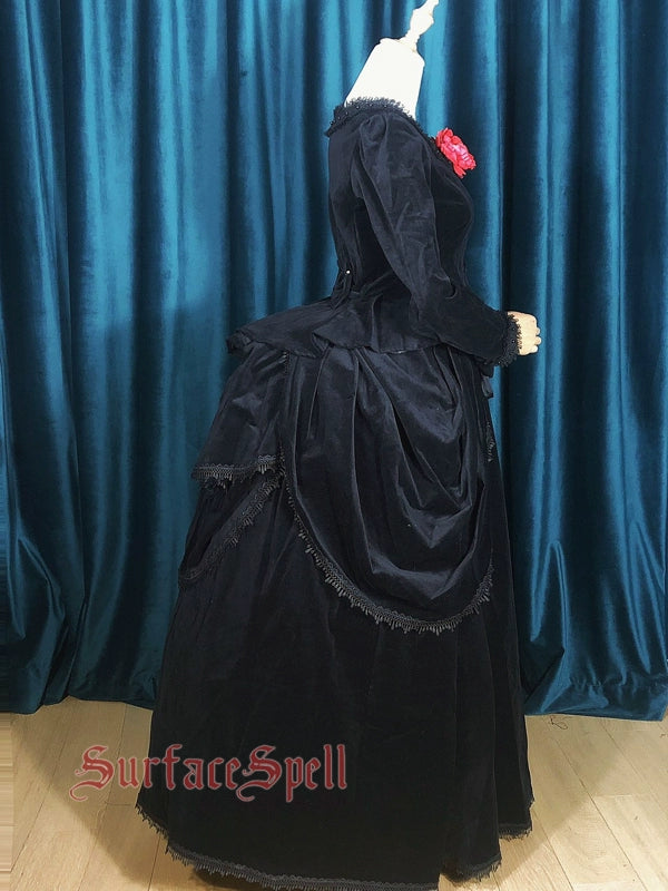 Surface Spell~Gothic Lolita Skirt Velvet Winter Lolita Dress   