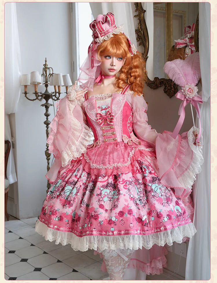 Nutcracker - IP Collaboration Sweet Lolita JSK & OP, Princess & Rose Print 45890:866752