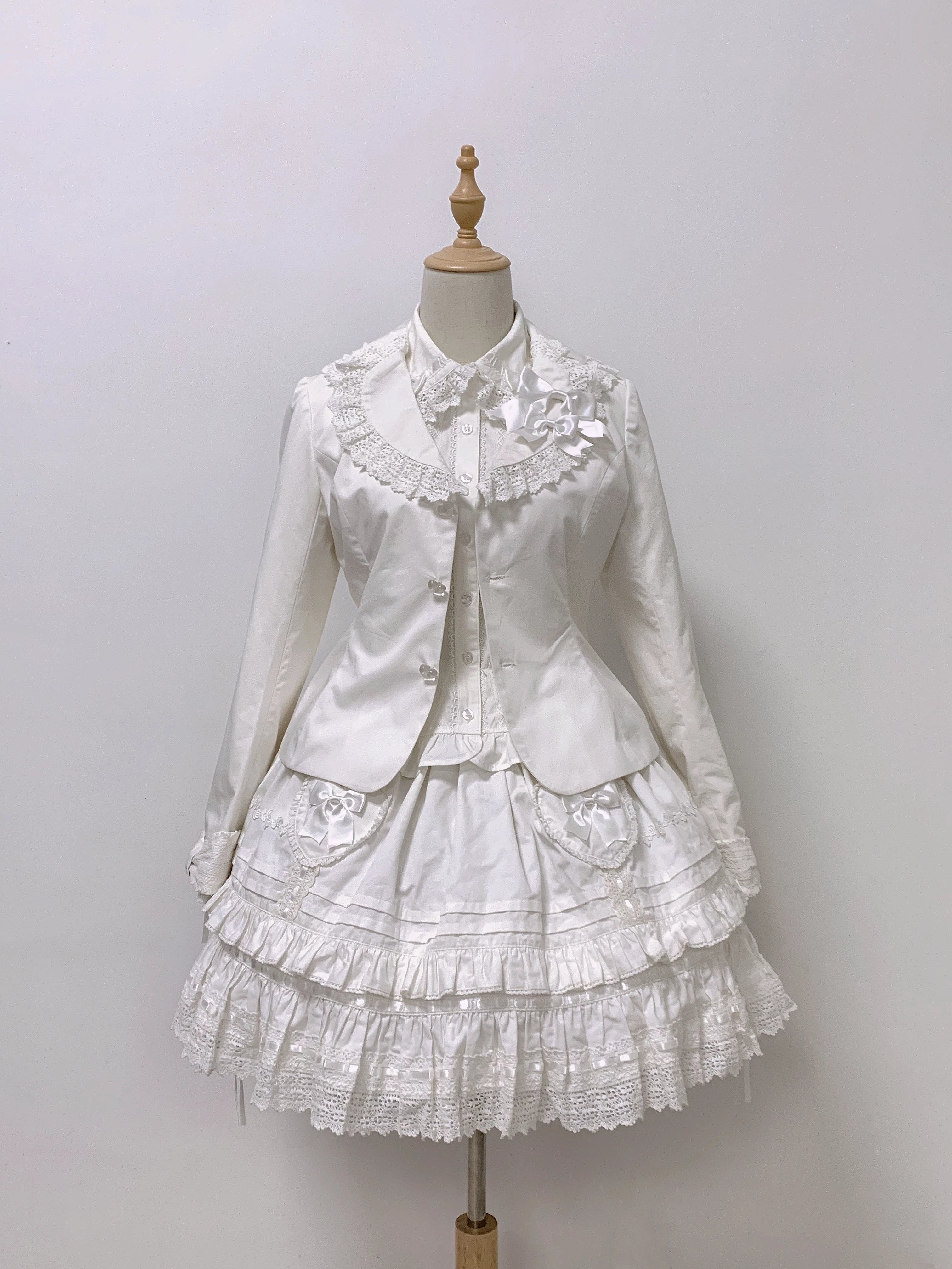 Bunny's Wish - Old School Lolita Coat, Flounce Hem Skirt