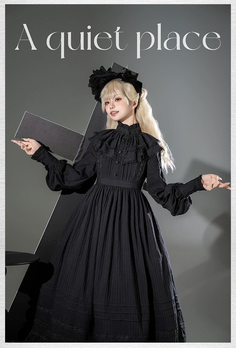 Sanshanjiu - A Quiet Place - Nun Style Gothic Lolita OP Dress