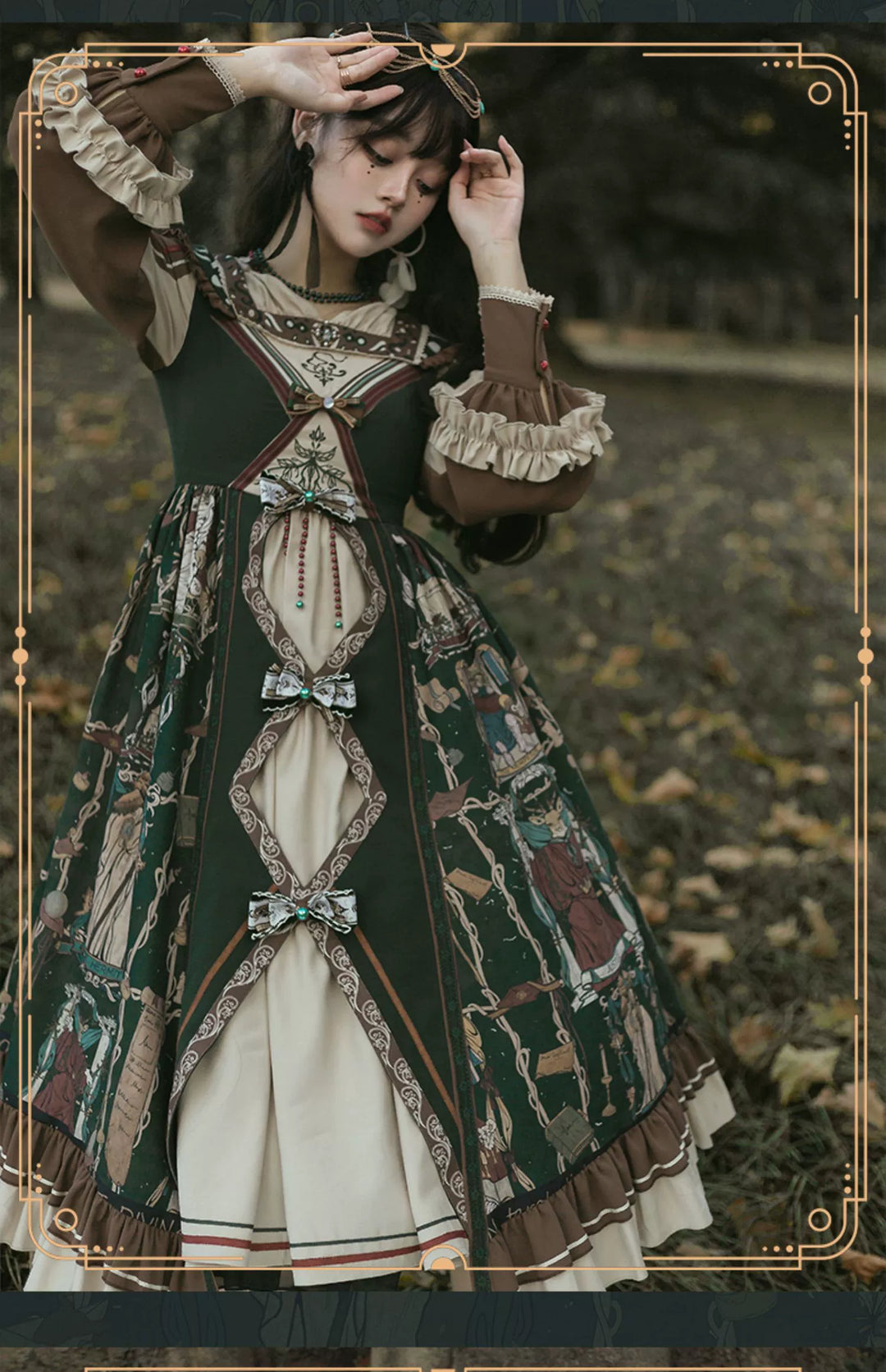 YingLuoFu~Tarot~Elegant Lolita Dress Classicl Court Style Lolita OP Salopette