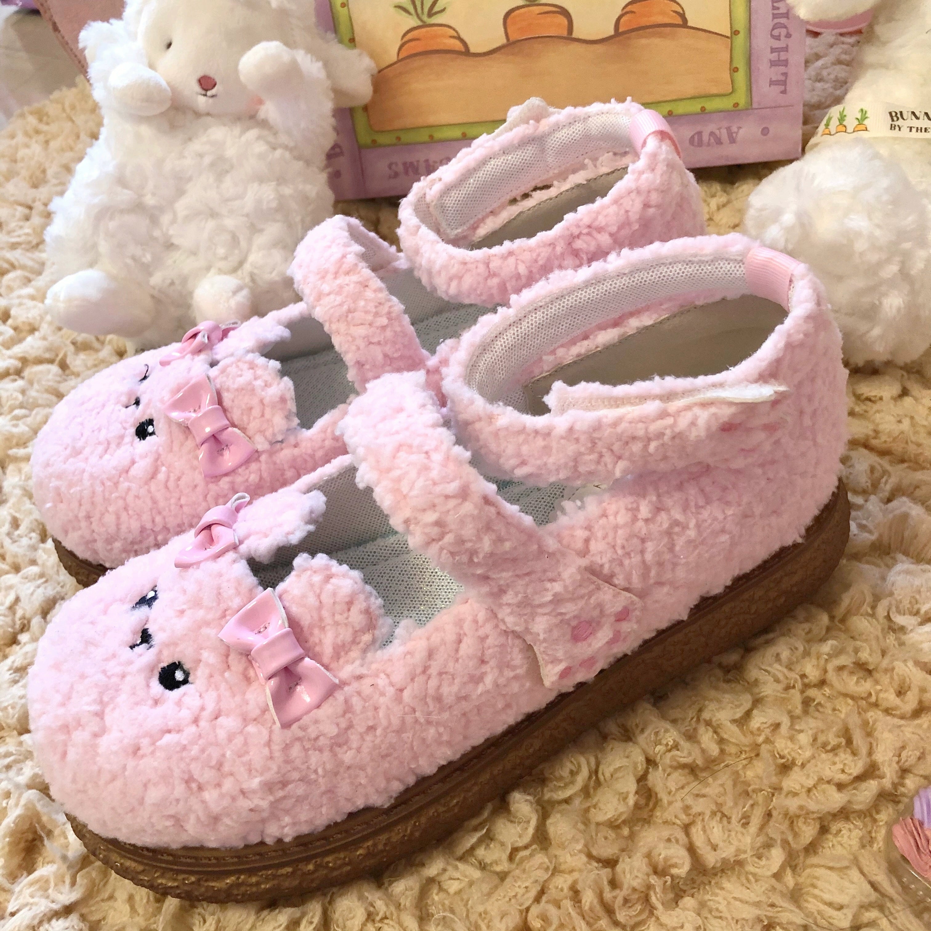 Fairy Godmother~Cute Plush Warm Round Toe Lolita Soft Sole Shoes 32690:404154