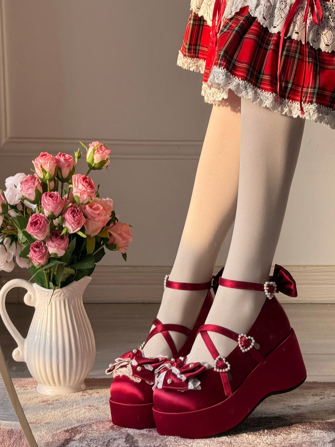 Pure Tea For Dream~Dream Cream~Sweet Lolita Platform Shoes with Stable Thick Sole