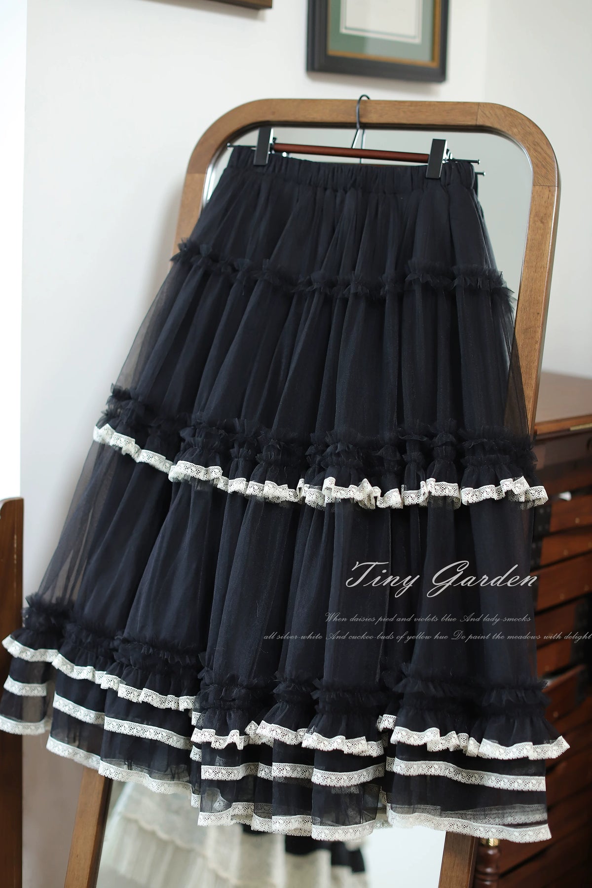 Jardin Garden - Classic Lolita Tulle Underskirt, Tiered Ruffles 45926:868473