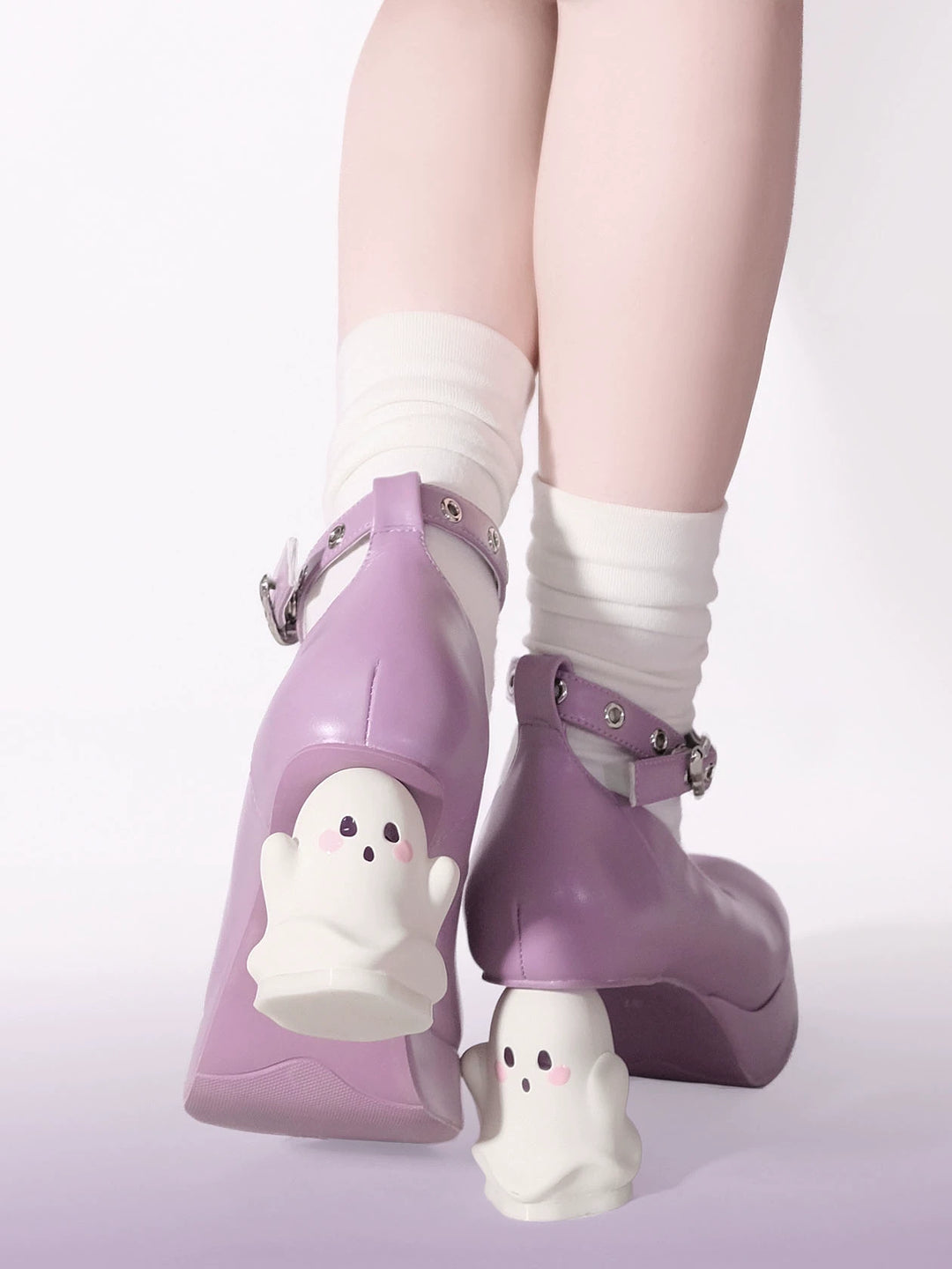 (BFM)GURURU~Gothic Lolita High Heel Shoes Punk Lolita Ghost Heel Shoes   