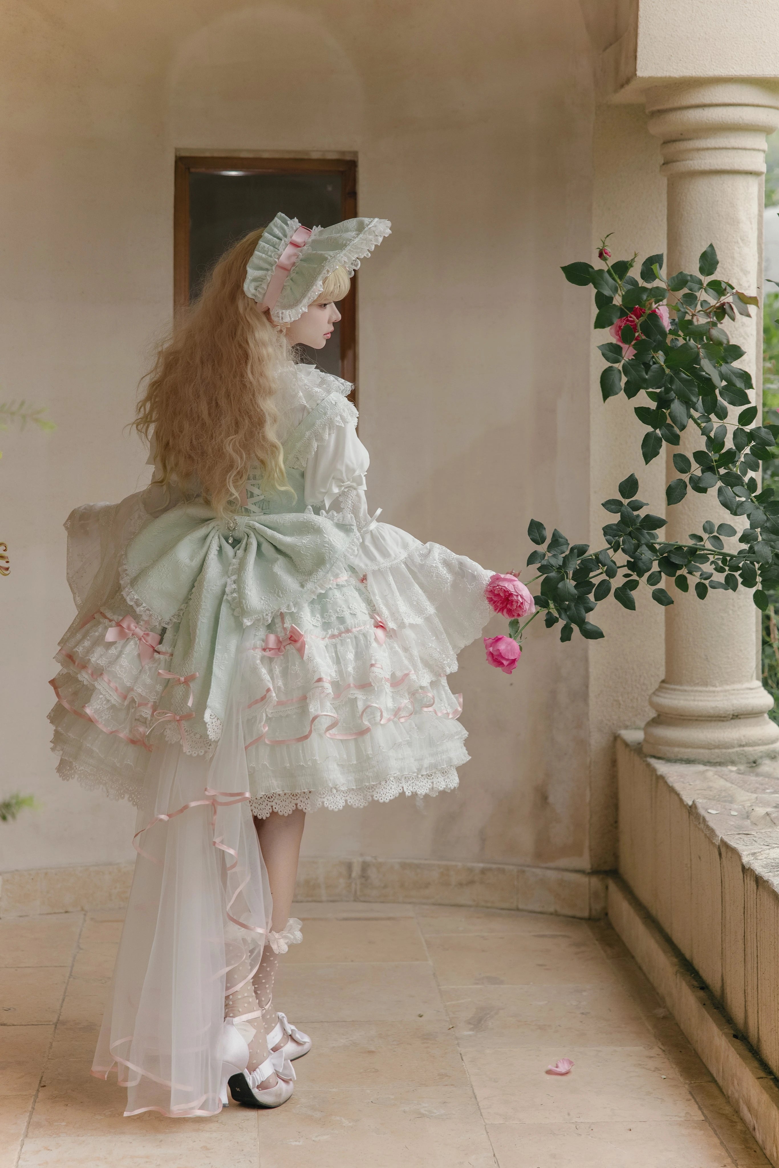 Flower Banquet - Wishing Star - Sweet Wedding Lolita JSK Bridal Lolita Dress 41860:716224