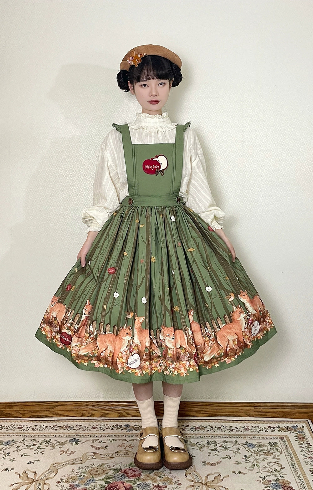 Miss Point~Fat Fox in the Forest~Elegant Lolita Skirt Detachable Chest Guard SK 37582:562314