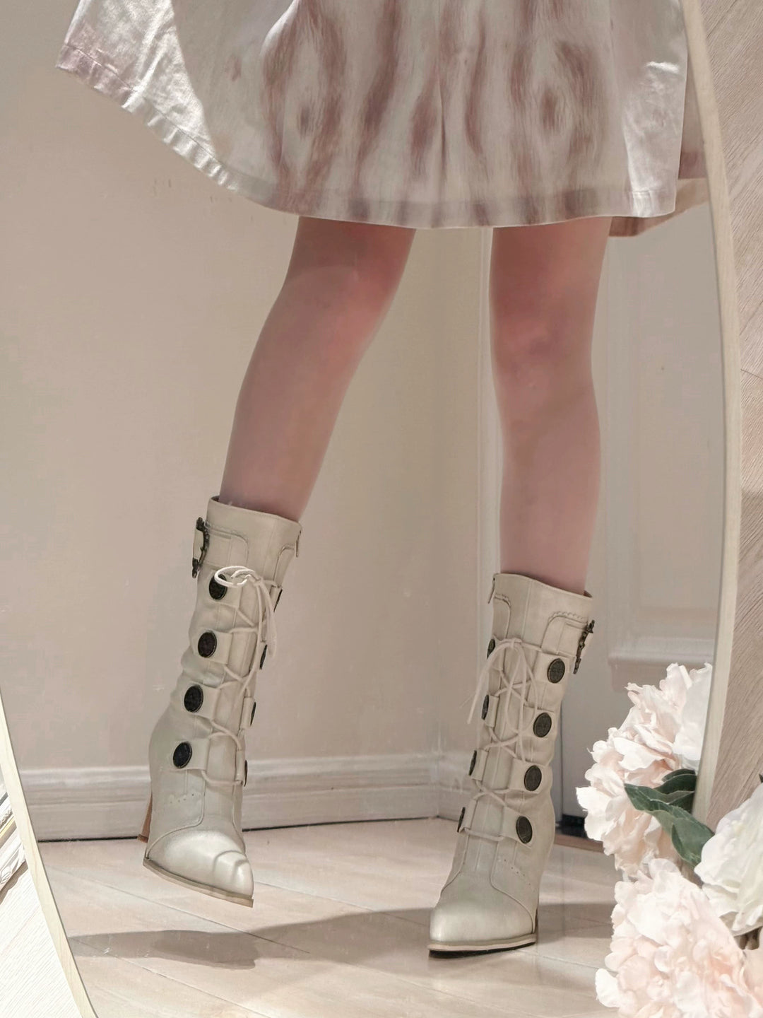 Pure Tea For Dream~Oakmoss~Classic Lolita Boots Pointed Toe Lolita Shoes