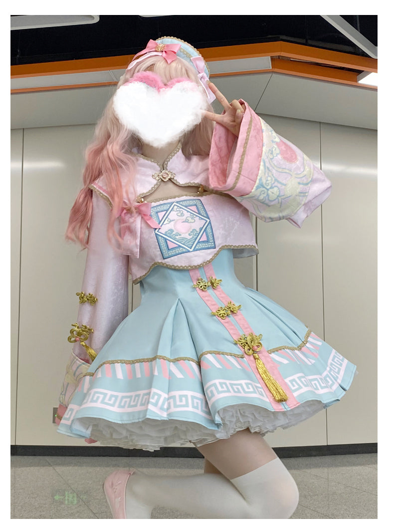 (Buyforme)Sakurahime~Hundred Demon Parade Nine-Tailed Fox Kimono JSK Set   