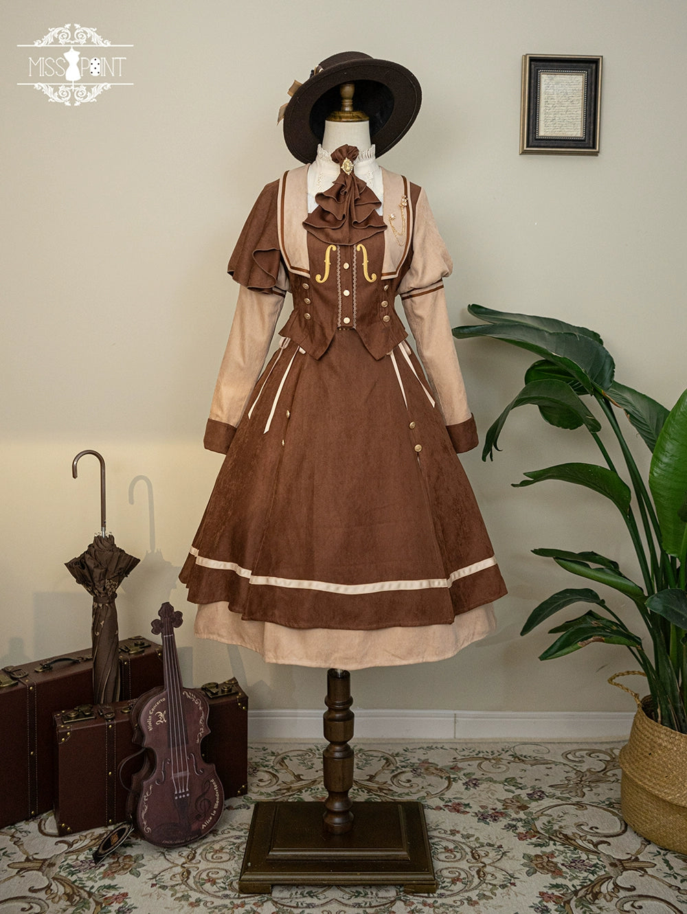Miss Point~Golden Movement~Elegant Lolita Fishbone Skirt Customized 32242:381392