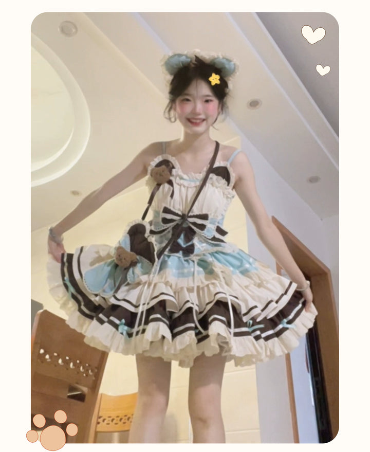 Platycodon House~First Love Bear~Sweet Lolita JSK Dress Idol Lolita Puffy Skirt