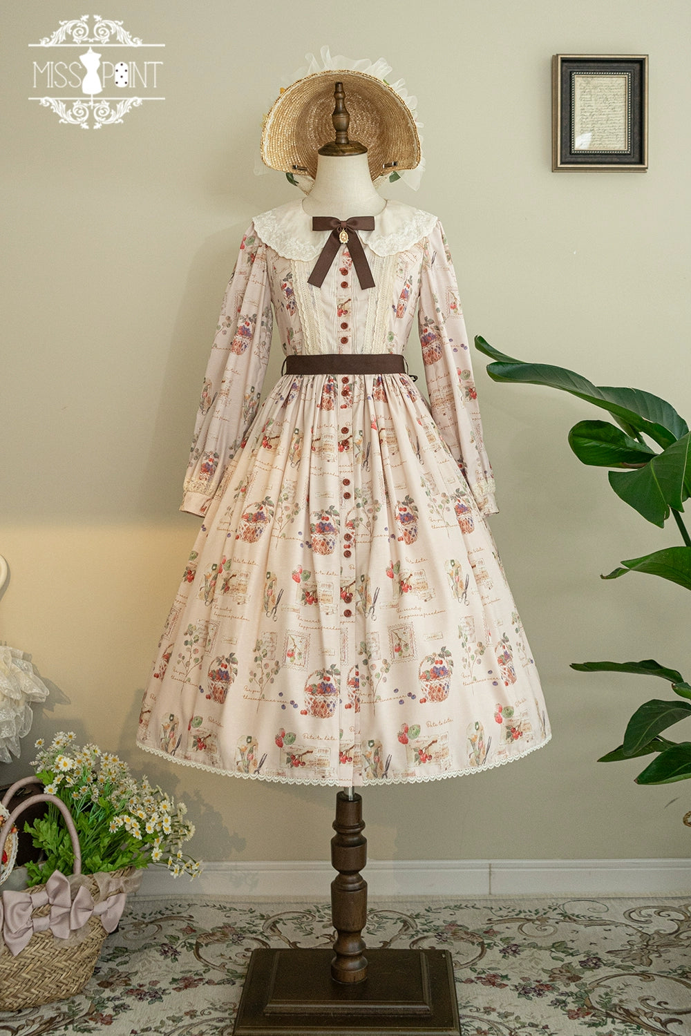 (Buyforme)Miss Point~Forest Lolita Lantern Sleeve OP Casual Dress (2XL L M S XL XS) 29482:341956