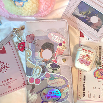 BerryQ~Card Pain~Stylish Long Lolita Ita bag Multicolors Laser silver  