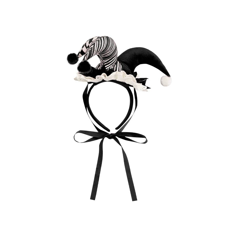 Puppet Mask - Clown Inspired Gothic Lolita OP Dress, Loose Fit 44409:807145