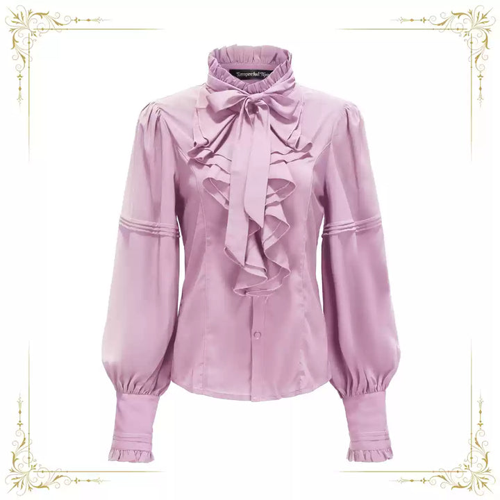 Immortal Thorn~Endless Promises~Vintage Ouji Lolita Shirt with Ruffle and Jabot Collar