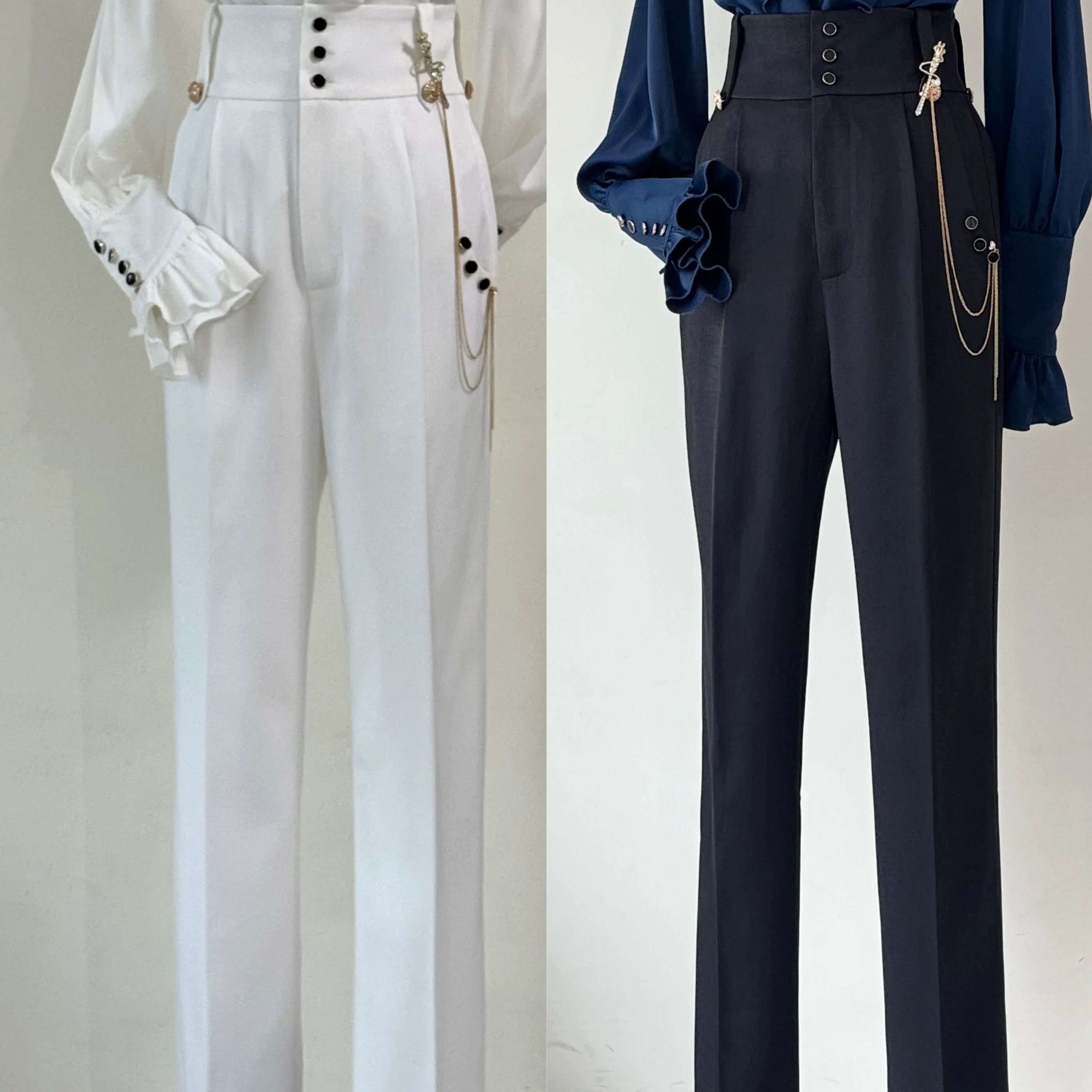 Fallen Moon Code - Retro Military Lolita Capelet-Sleeve Set: Vest, Skirt & Pants 45480:849655