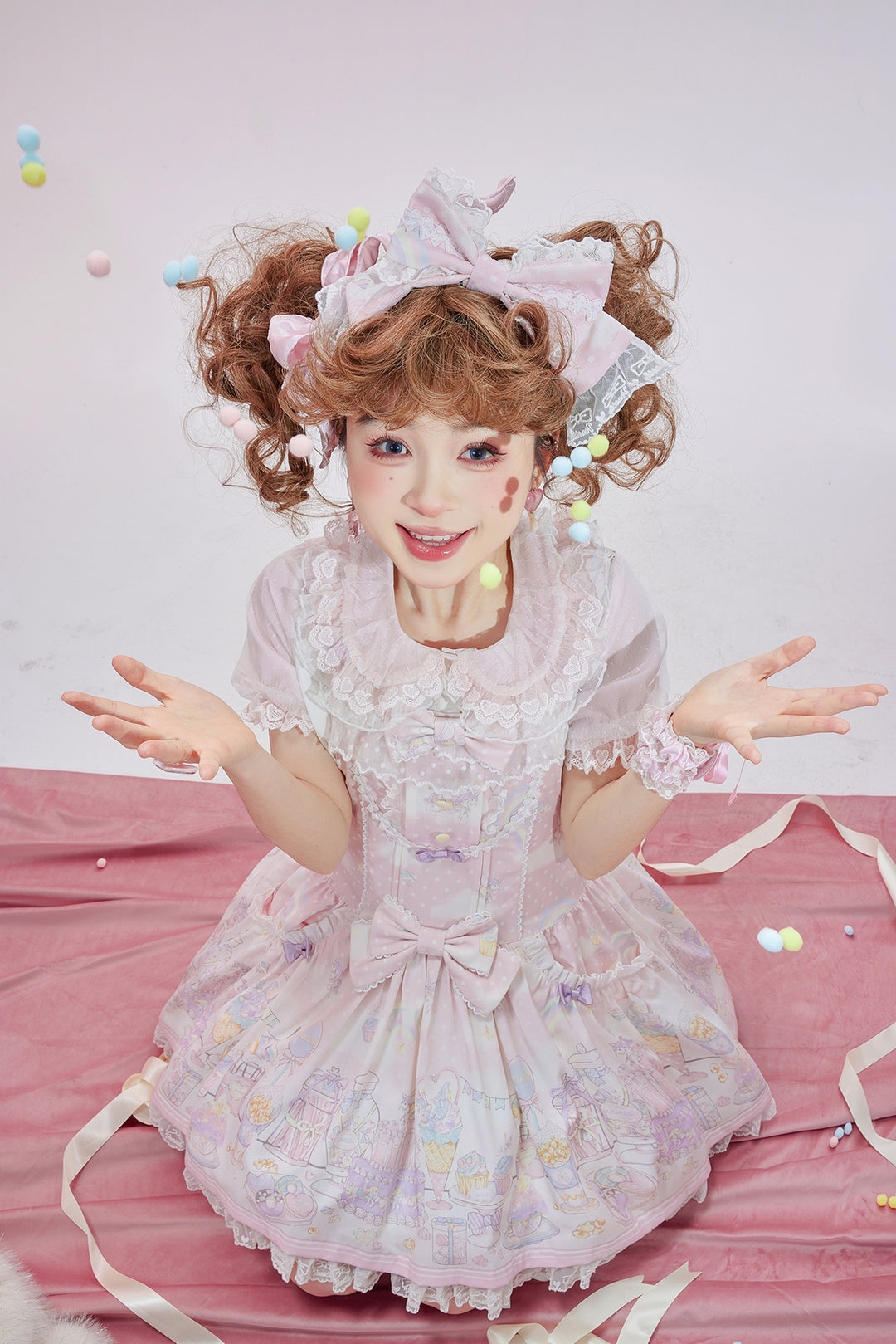 Vcastle~Unicorn Sugar Party~Kawaii Lolita Salopette Suit with Unicorn Hood 42110:726680